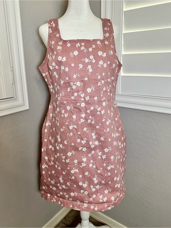 No Boundaries Dresses & Skirts - No Boundaries Dusty Rose Floral Denim Dress
